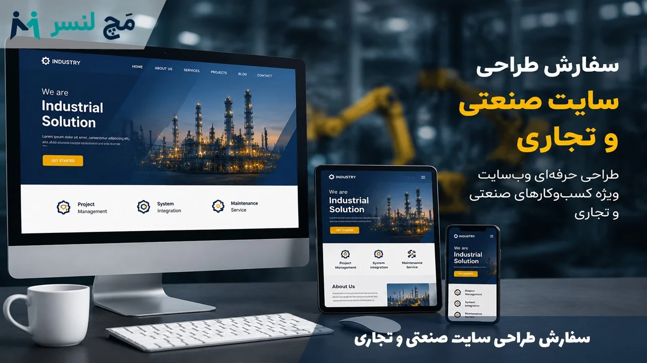 سفارش طراحی سایت صنعتی و تجاری